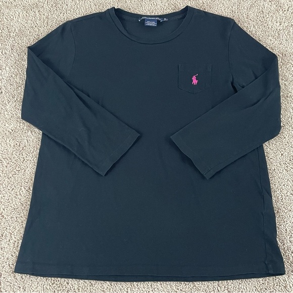 Vintage Polo Ralph Lauren Sport T Shirt Women’s XL Pocket Tee 3/4 Sleeve 37 - Picture 1 of 9